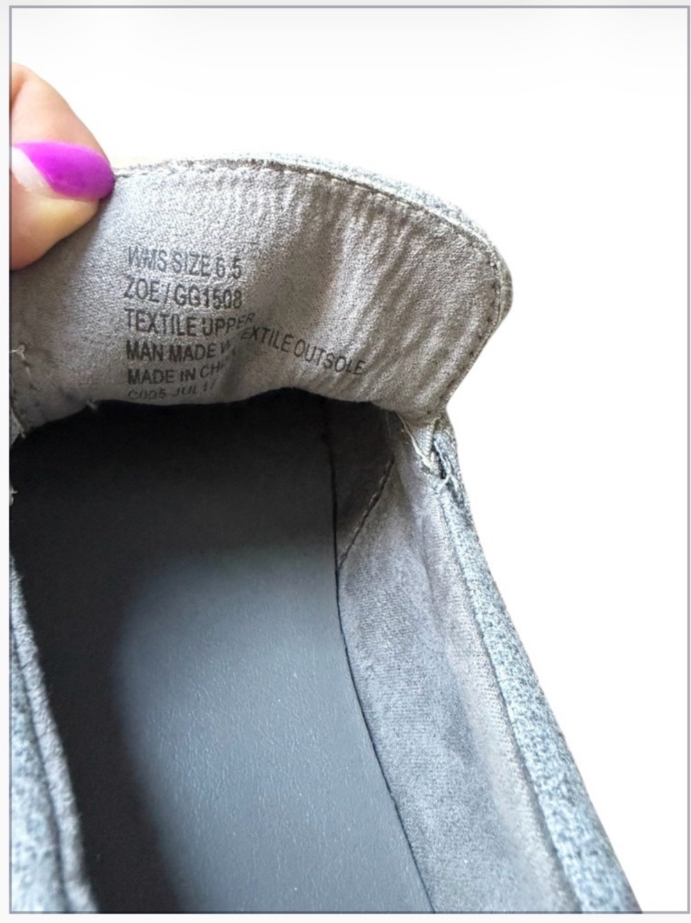 MIA Gray Knotted Slip-On Women’s Sneakers Size 6.5 - Picture 5 of 7